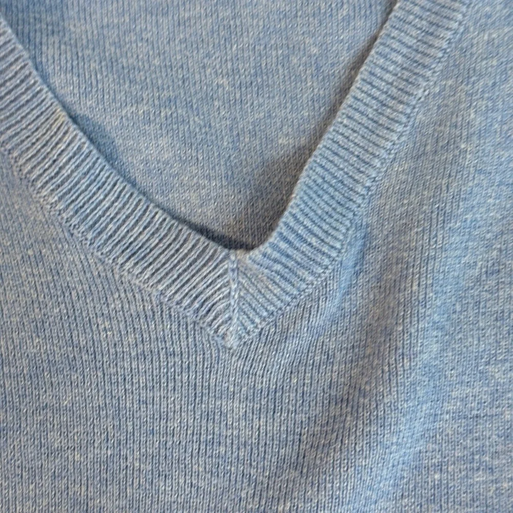 Ralph Lauren Men's 2XL Sweater Preppy Pony Blue Pima Cotton‎ V-neck Jumper EUC